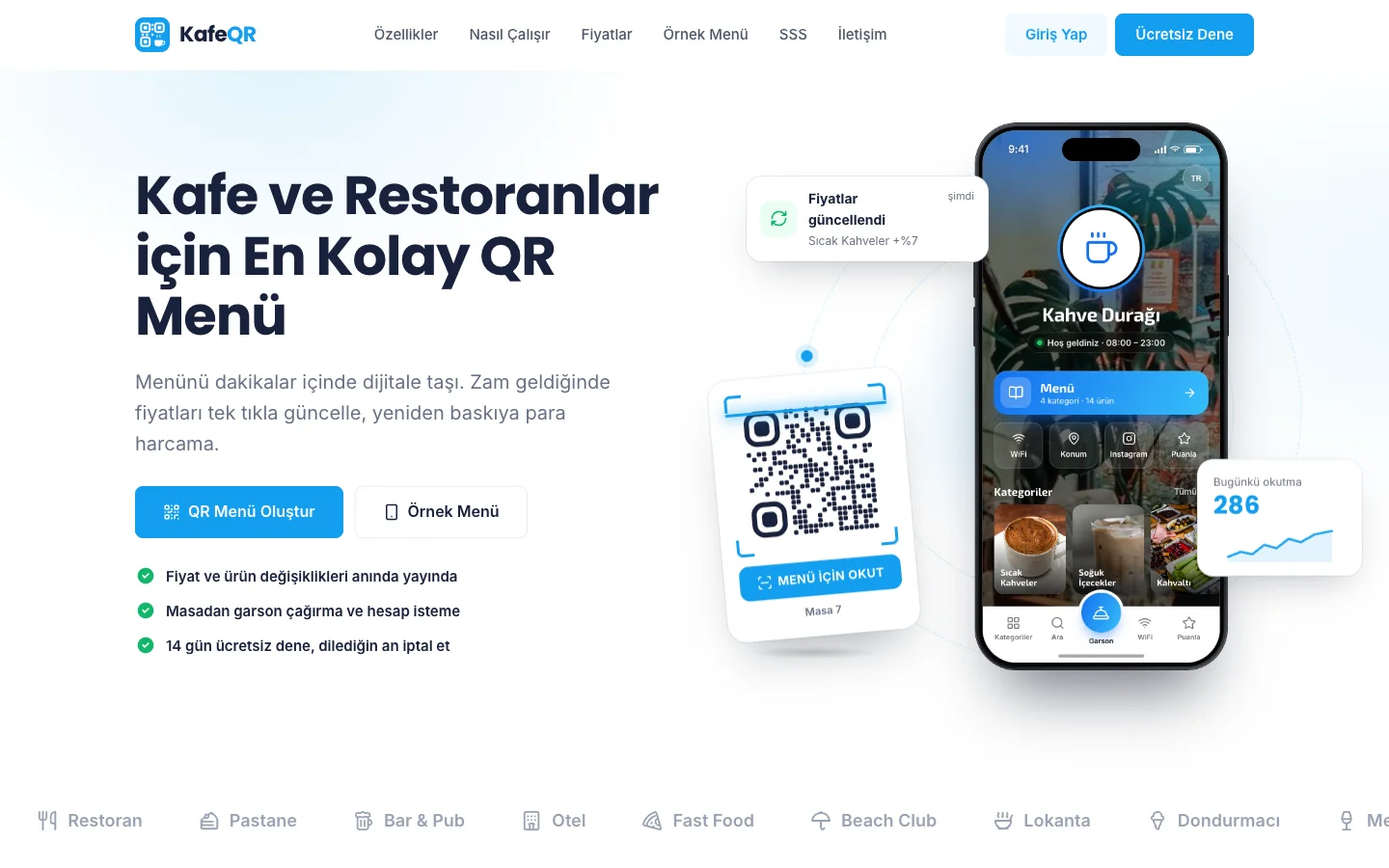 KafeQR QR Menu Platform